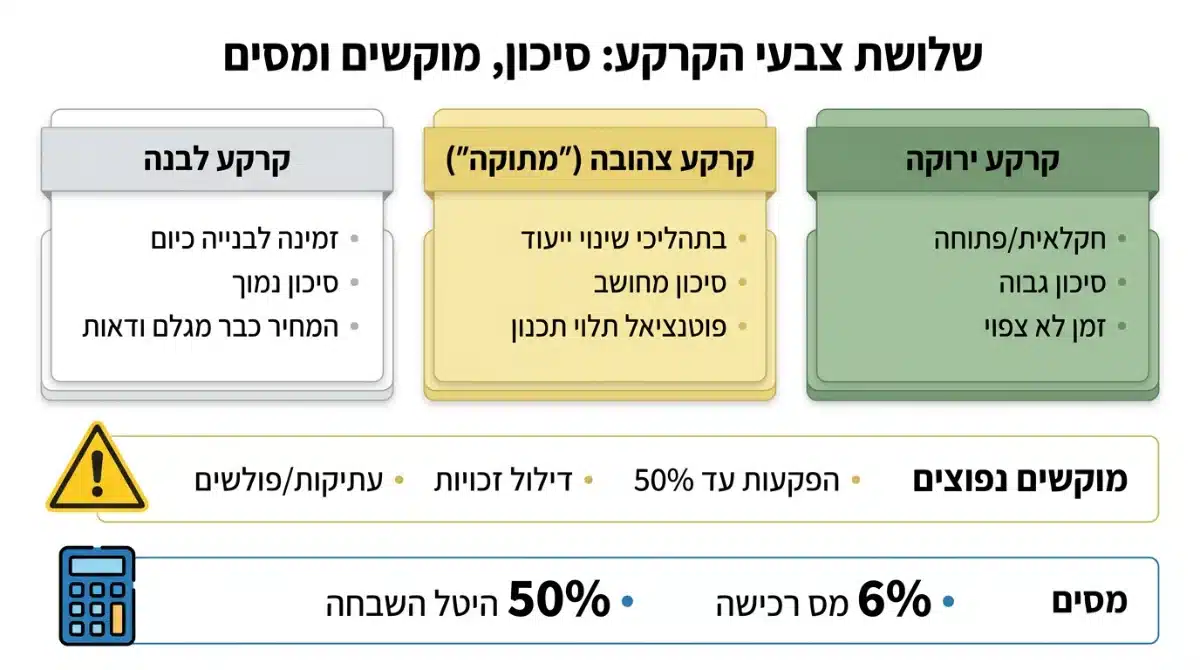 תמונה להמחשה לשלושת צבעי הקרקע על ידי AI